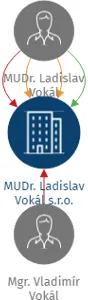 MUDr. Ladislav Vokál s.r.o., IČO: 07846126: vizualizace vztahů osob a společností
