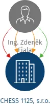 CHESS 1125, s.r.o., IČO: 07946589: vizualizace vztahů osob a společností