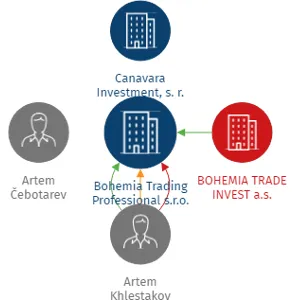 Bohemia Trading Professional s.r.o., IČO: 07979584: vizualizace vztahů osob a společností