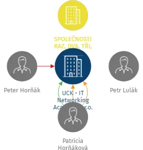 UCK - IT Networking Academy s.r.o., IČO: 08025606: vizualizace vztahů osob a společností