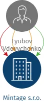Mintage s.r.o., IČO: 08095639: vizualizace vztahů osob a společností