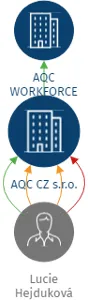 AQC CZ s.r.o., IČO: 08105219: vizualizace vztahů osob a společností
