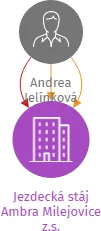 Jezdecká stáj Ambra Milejovice z.s., IČO: 08117551: vizualizace vztahů osob a společností