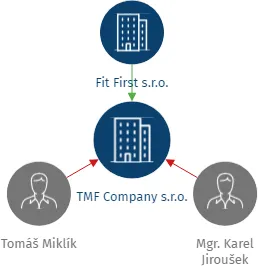 Vizualizace vztahů osob a společností - TMF Company s.r.o.