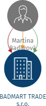 BADMART TRADE s.r.o., IČO: 08405891: vizualizace vztahů osob a společností