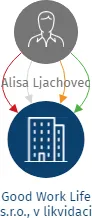 Good Work Life s.r.o., v likvidaci, IČO: 08445427: vizualizace vztahů osob a společností
