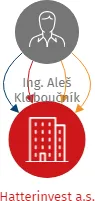 Hatterinvest a.s., IČO: 08553611: vizualizace vztahů osob a společností