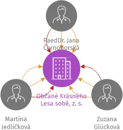 Občané Krásného Lesa sobě, z. s., IČO: 08793352: vizualizace vztahů osob a společností