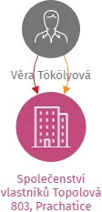 Společenství vlastníků Topolová 803, Prachatice, IČO: 09006231: vizualizace vztahů osob a společností
