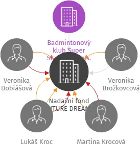 Nadační fond FUTURE DREAMS, IČO: 09067515: vizualizace vztahů osob a společností