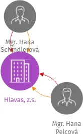 Hlavas, z.s., IČO: 09592954: vizualizace vztahů osob a společností