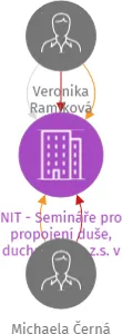 NIT - Semináře pro propojení duše, ducha a těla, z.s. v likvidaci, IČO: 09779639: vizualizace vztahů osob a společností