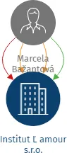 Institut Ľ amour s.r.o., IČO: 09888136: vizualizace vztahů osob a společností