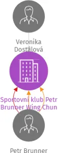 Sportovní klub Petr Brunner Wing Chun z.s., IČO: 09940251: vizualizace vztahů osob a společností