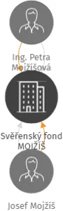 Svěřenský fond MOJŽÍŠ, IČO: 10717820: vizualizace vztahů osob a společností