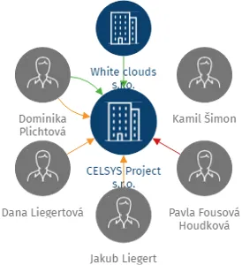 CELSYS Project s.r.o., IČO: 10968831: vizualizace vztahů osob a společností