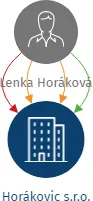 Horákovic s.r.o., IČO: 11769106: vizualizace vztahů osob a společností
