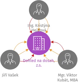 Dohled na dosah, z.s., IČO: 11806095: vizualizace vztahů osob a společností
