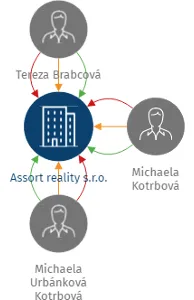 Assort reality s.r.o., IČO: 11846941: vizualizace vztahů osob a společností