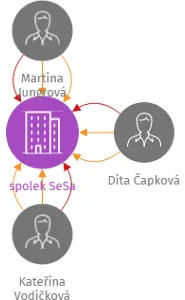 spolek SeSa, IČO: 11866331: vizualizace vztahů osob a společností