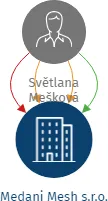 Medani Mesh s.r.o., IČO: 11901471: vizualizace vztahů osob a společností
