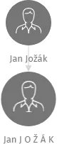 Jan J O Ž Á K, IČO: 12006947: vizualizace vztahů osob a společností