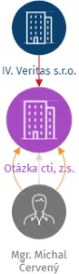 Otázka cti, z.s., IČO: 14153823: vizualizace vztahů osob a společností