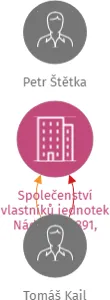 Společenství vlastníků jednotek Nádražní 2891, České Budějovice, IČO: 14217091: vizualizace vztahů osob a společností