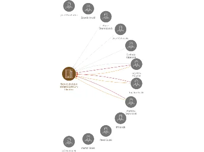 Vizualizace vztahů osob a společností - Bytové družstvo občanů DOMOV v likvidaci