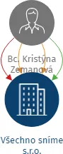 Všechno sníme s.r.o., IČO: 17264324: vizualizace vztahů osob a společností