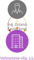 Volmanova vila, z.s., IČO: 17364663: vizualizace vztahů osob a společností