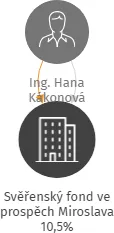 Svěřenský fond ve prospěch Miroslava 10,5%, IČO: 17650917: vizualizace vztahů osob a společností