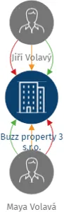 Buzz property 3 s.r.o., IČO: 17868505: vizualizace vztahů osob a společností
