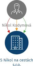 Vizualizace vztahů osob a společností - S Nikol na cestách s.r.o.