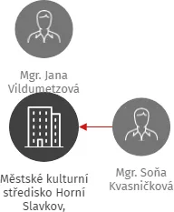 Městské kulturní středisko Horní Slavkov, příspěvková organizace, IČO: 18249299: vizualizace vztahů osob a společností