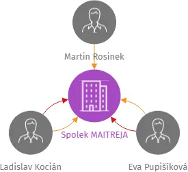 Spolek MAITREJA, IČO: 19179600: vizualizace vztahů osob a společností