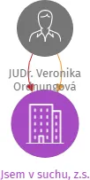 Jsem v suchu, z.s., IČO: 19308132: vizualizace vztahů osob a společností
