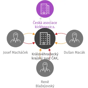 Královéhradecký krajský svaz ČAK, z.s., IČO: 19399219: vizualizace vztahů osob a společností