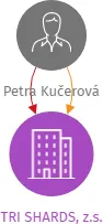 TRI SHARDS, z.s., IČO: 19478747: vizualizace vztahů osob a společností