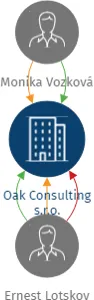 Oak Consulting s.r.o., IČO: 19568436: vizualizace vztahů osob a společností
