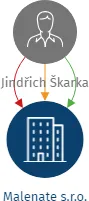 Malenate s.r.o., IČO: 19578776: vizualizace vztahů osob a společností