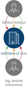 na100pro.cz s.r.o., IČO: 21122661: vizualizace vztahů osob a společností