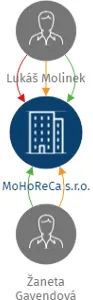 MoHoReCa s.r.o., IČO: 21312613: vizualizace vztahů osob a společností