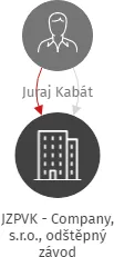 JZPVK - Company, s.r.o., odštěpný závod, IČO: 21454337: vizualizace vztahů osob a společností