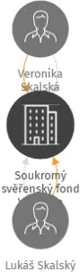 Soukromý svěřenský fond Veronika, IČO: 21510351: vizualizace vztahů osob a společností