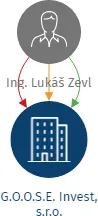G.O.O.S.E. Invest, s.r.o., IČO: 21699631: vizualizace vztahů osob a společností