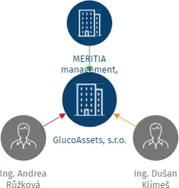 GlucoAssets, s.r.o., IČO: 21858829: vizualizace vztahů osob a společností