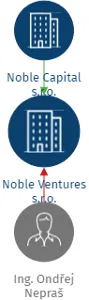 Noble Ventures s.r.o., IČO: 22319417: vizualizace vztahů osob a společností