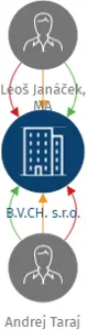 B.V.CH. s.r.o., IČO: 22439315: vizualizace vztahů osob a společností
