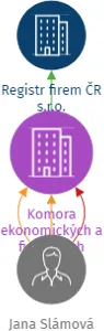 Komora ekonomických a finančních poradců, z.s., IČO: 22734899: vizualizace vztahů osob a společností